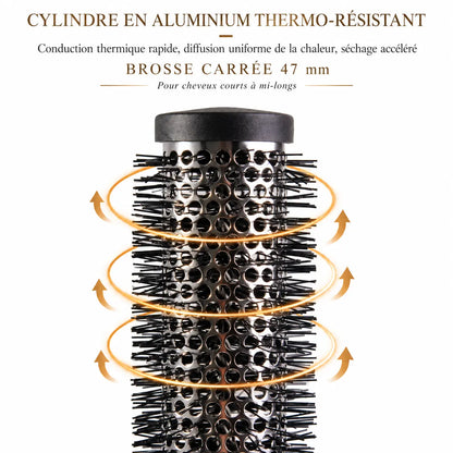 BROSSE CARRÉE 47 mm: pour cheveux courts à mi-longs