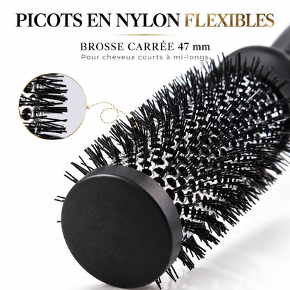 BROSSE CARRÉE 47 mm: pour cheveux courts à mi-longs