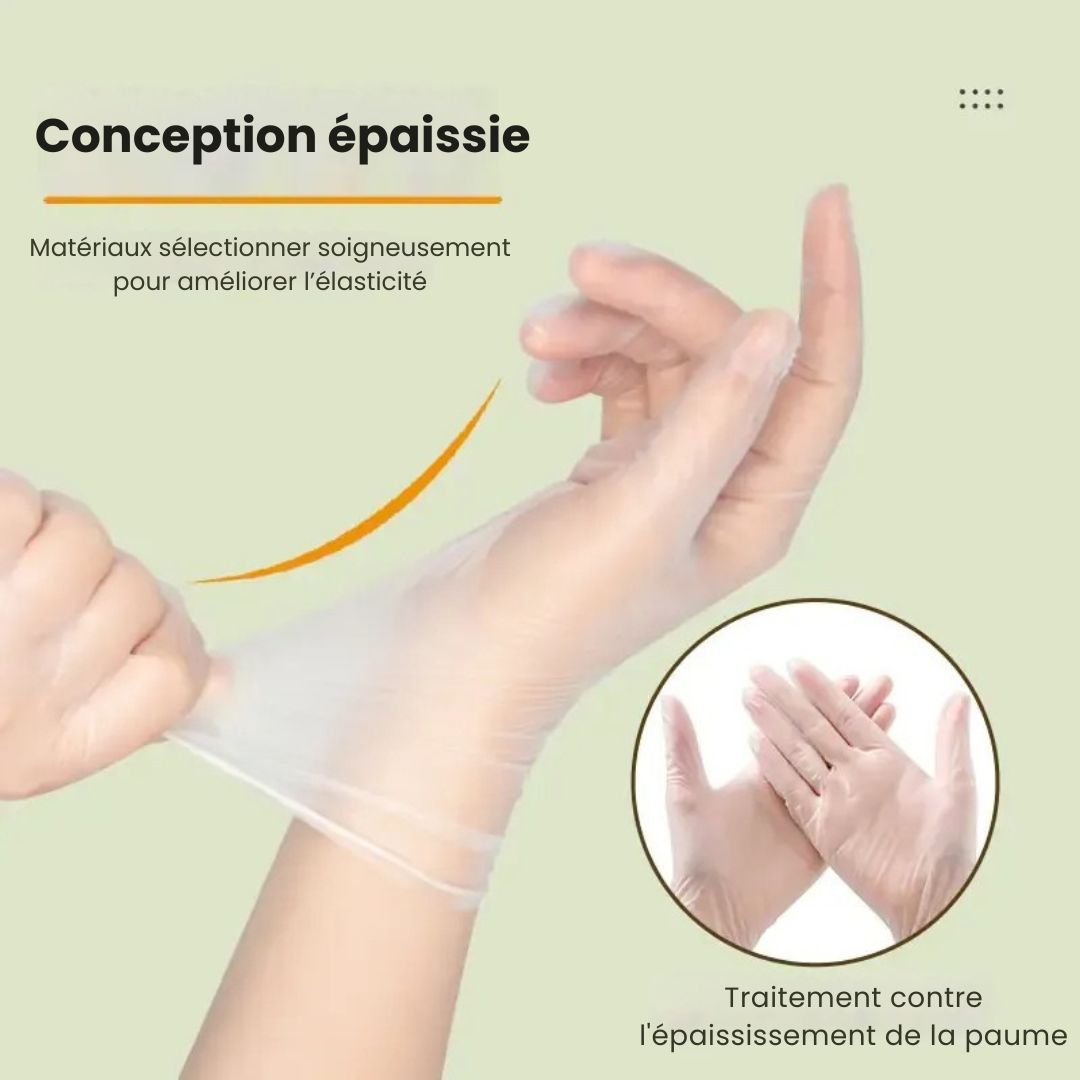 Gants nitrile anti-taches pour teinture — Boîte de 100 pièces
