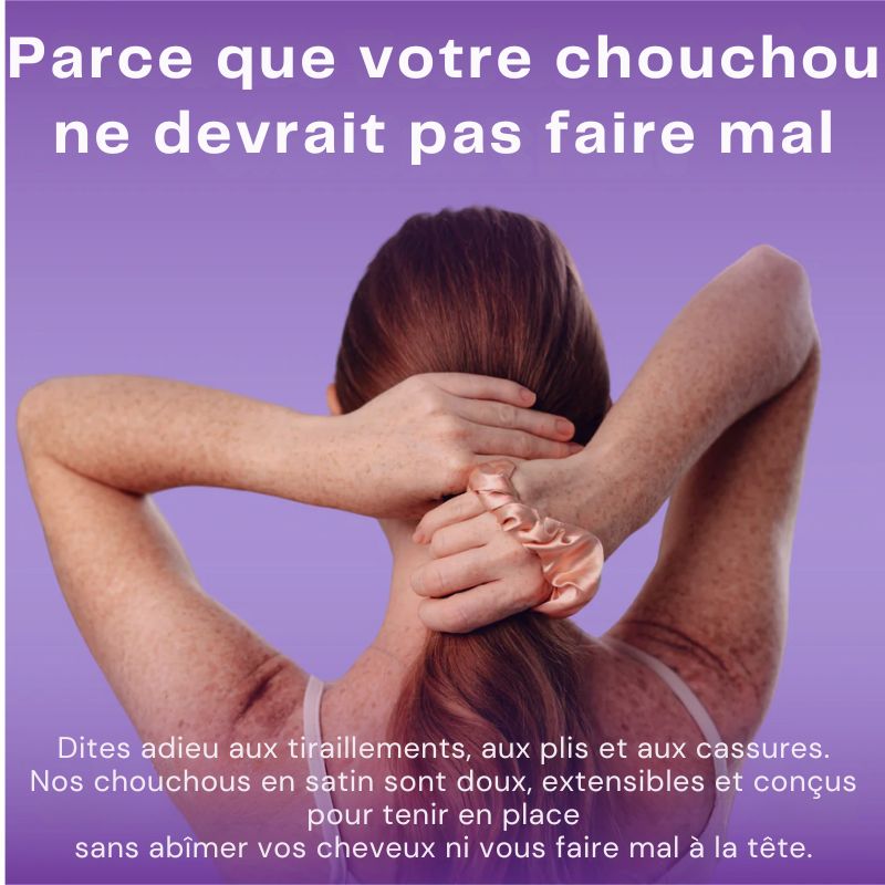 un chouchou en satin pour cheveux - Lot de 6
