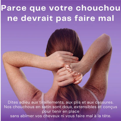 un chouchou en satin pour cheveux - Lot de 6
