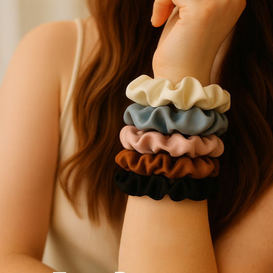 un chouchou en satin pour cheveux - Lot de 6