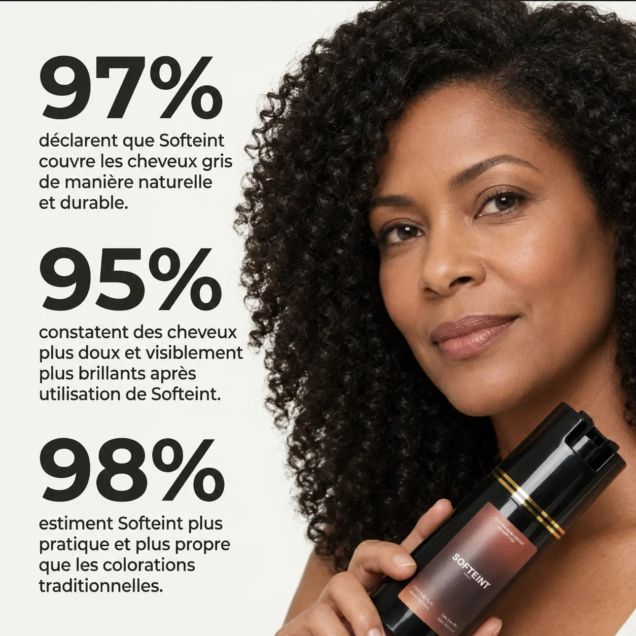 Softeint - shampooing colorant instantané pour cheveux texturés