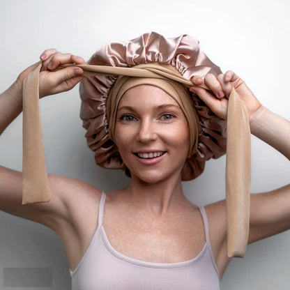 Bonnet de nuit en satin